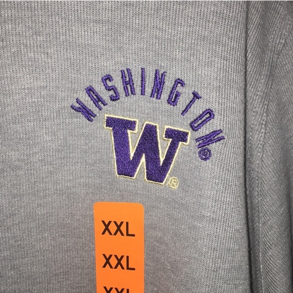 Champion Washington State Huskies ( UW ) Mens Grey Quarter Zip Sweater Size 2XL - Picture 2 of 6